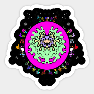 Mushroom World Sticker